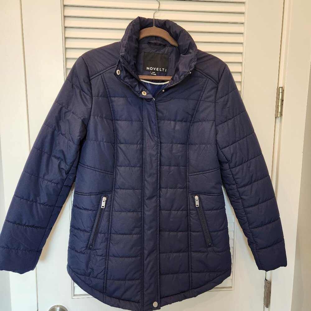 Novelti Navy Blue Puffer Women's Jacket - Medium